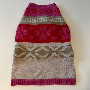 Old Navy pink and tan  dog sweater small